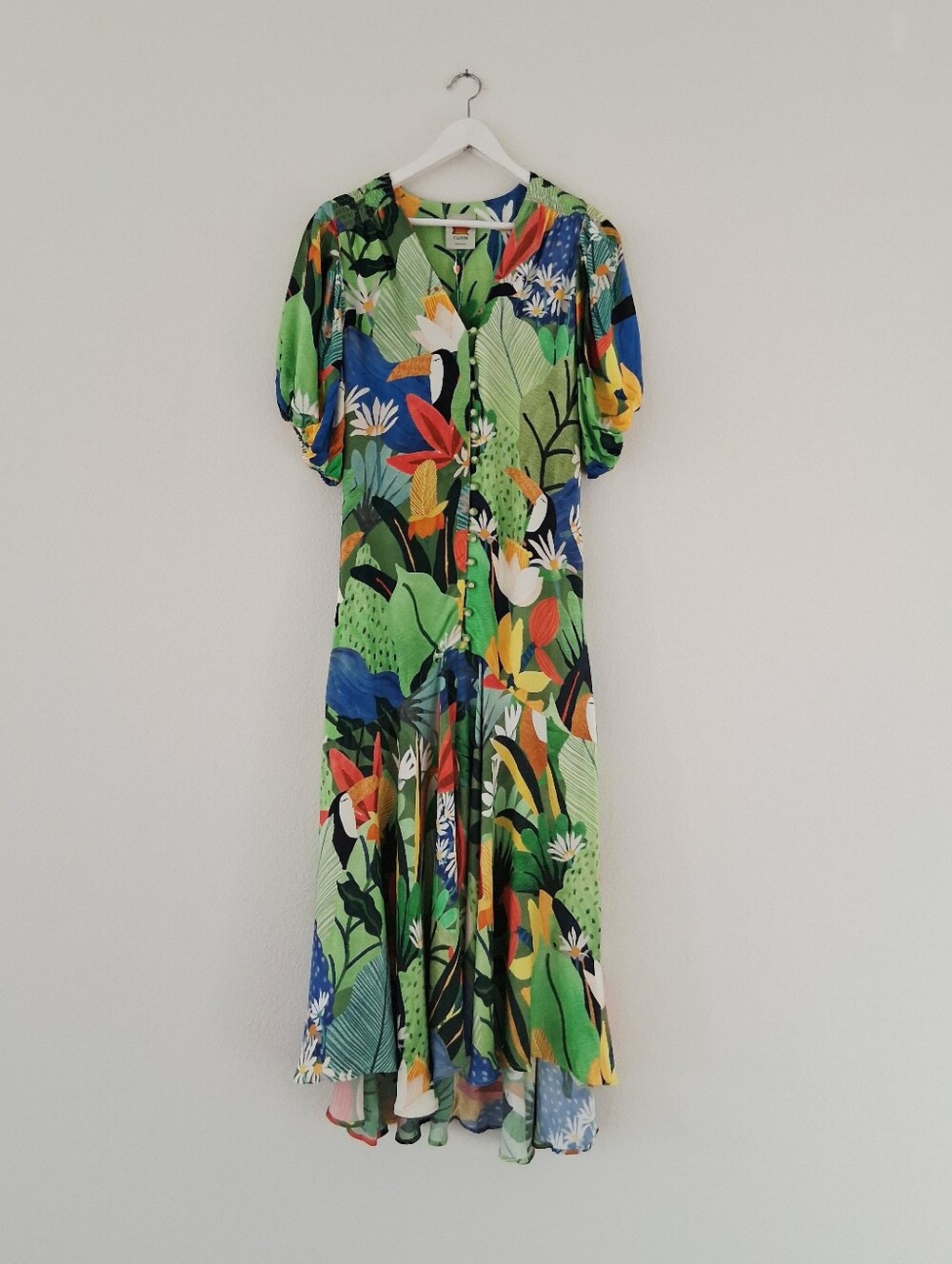 Farm Rio Vintage Toucans Button Down Midi Dress - Picture 6 of 16